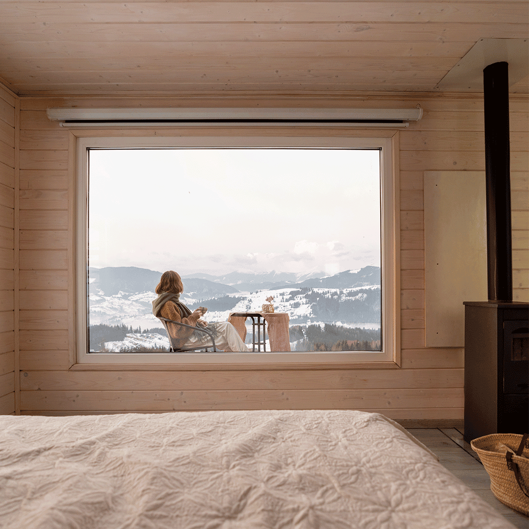 0003 woman on terrace at rest house in the mountains 2025 03 13 07 25 59 utc