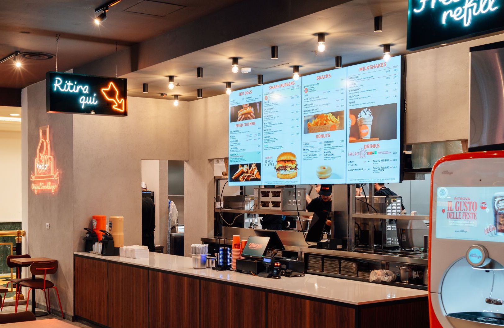 Menu board digitale per food retail